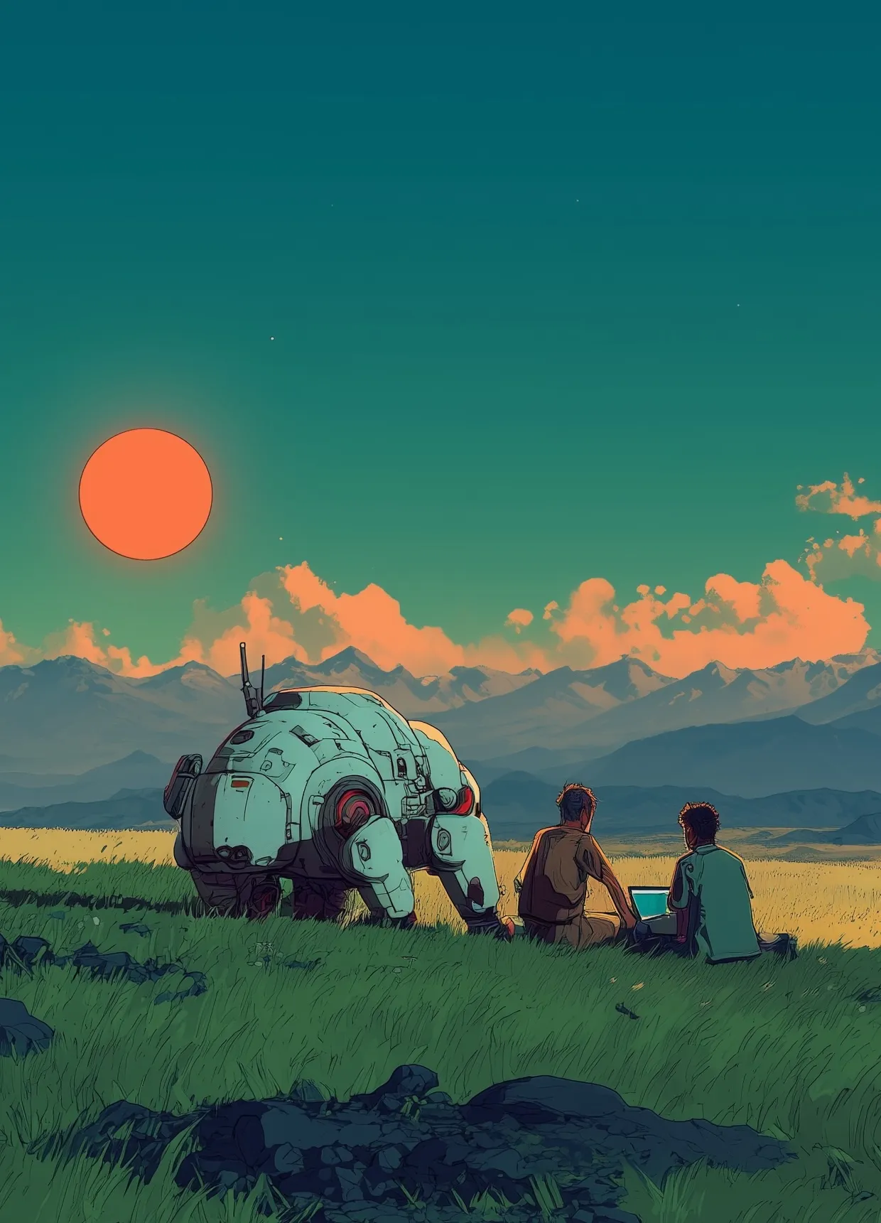 Research outdoors with an AI Robot